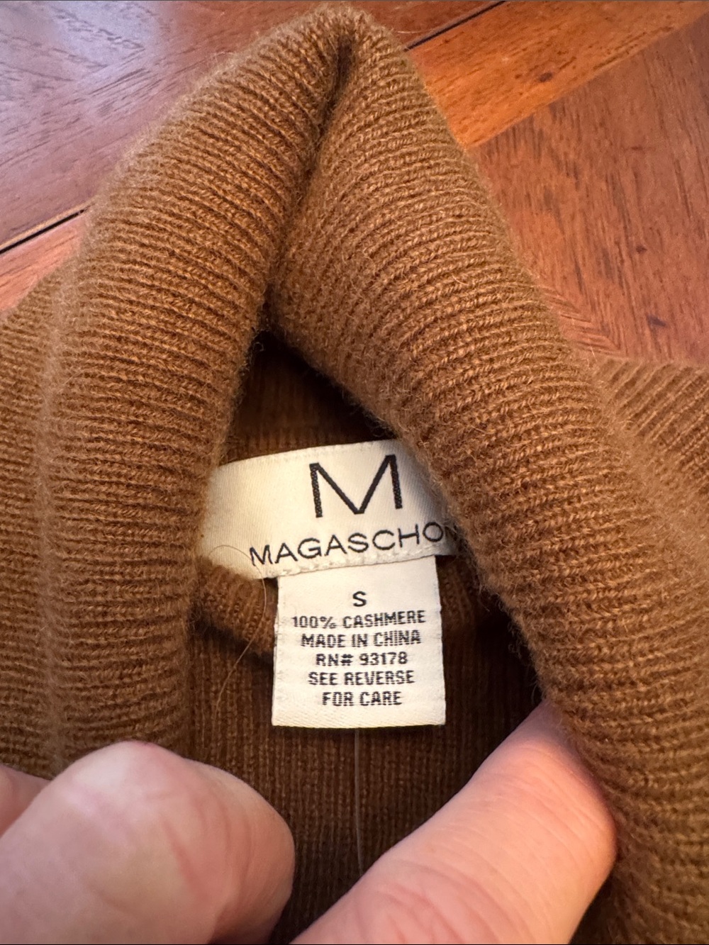 Magaschoni Brown 100% CashmereTurtleneck Sweater - Picture 4 of 9